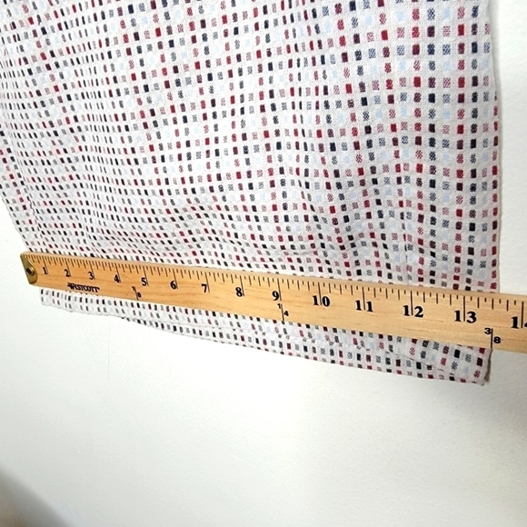 FARROW Fran Pleated High Rise Trousers Checked Jacquard Gaucho Women Medium Red - Picture 11 of 13